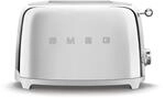 Smeg, 2x2 TSF01SSEU -Toaster, 2 Schlitze f&uuml;r 2 Scheiben, 6 Vergoldungsniveaus,