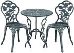 casa.pro Bistro Set Wakefield Balkonm&ouml;bel Set 3-teilig Outdoor Sitzgruppe aus