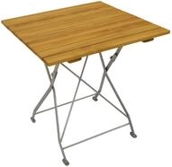 DEGAMO Klapptisch Bad T&ouml;lz 70x70cm, Stahl verzinkt + Robinienholz