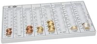 WEDO 160100837 Geld-Z&auml;hlbrett (aus Polystyrol, 8 M&uuml;nzrillen, rutschfeste