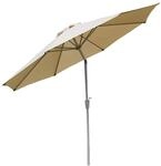 Mendler Sonnenschirm N19, Gartenschirm, &Oslash; 3m neigbar Polyester/Alu 5kg - Creme