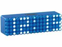 infactory Wecker Digital Design: LED-Designer-Wecker Blue 24" (Stylische Wecker,