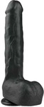 Easytoys - Saugnapf gro&szlig;er Dildo mit Hoden (29,5cm) - schwarz