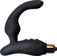 Rocks-Off O Boy - vibrierender Prostatamassierer (schwarz) - 10 cm