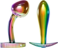 ANOS Metal Rainbow - Anal-Plug-Set aus Metall (2-teilig)