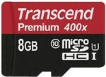 Transcend TS8GUSDCU1 Class 10 Premium microSDHC 8GB Speicherkarte UHS-I