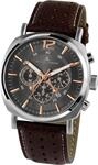 Jacques Lemans Herren-Armbanduhr Lugano Analog Quarz Leder 1-1645H