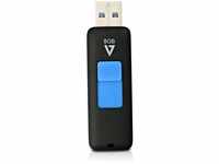 V7 VF38GAR-3E Slider USB 3.0 Speicherstick 8 GB schwarz/blau