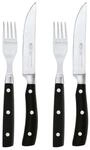 R&Ouml;SLE Steakbesteck 4-tlg., Hochwertige Steakmesser mit scharf geschliffener Klinge