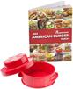 Landmann American Burger Set mit Rezeptbuch Selection, schwarz/rot