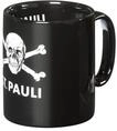 FC St. Pauli Kaffeebecher Totenkopf - Fan-Tasse schwarz, Druck Innen und au&szlig;en