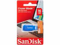 SanDisk 16 GB Cruzer Blade USB Flash Drive - Electric Blue