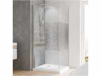 Schulte Duschkabine Glas-Dusche 90x90, 5mm Stärke Drehtür und Seitenwand