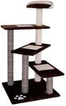 lionto Kratzbaum mit 3 Plateaus & Liegefl&auml;che, H&ouml;he 100 cm, Braun/Beige 