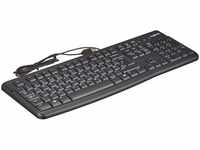 Logitech K120 Kabelgebundene Business Tastatur für Windows und Linux, USB-Anschluss,