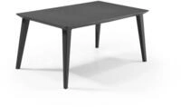 Allibert by Keter Gartentisch Lima 160 , graphit, rechteckig, bis zu 6 Personen,