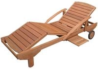 Hecht Gartenliege ERA | rollbare Sonnenliege mit Verstellbarer R&uuml;ckenlehne und