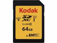 Kodak SD-Karte 64 GB UHS-I U1 V10 SDHC/XC – Speicherkarte, Lesegeschwindigkeit 85