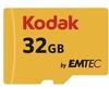 Kodak EKMSDM32GHC10K Premium 32GB microSDHC Speicherkarte, Highspeed, SD-Adapter