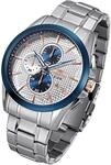 FIREFOX Adventurer FFS195-120 Silber/blau Herrenuhr Edelstahl Chronograph