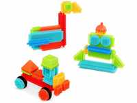 Bristle Blocks 50 Teile Bausteine Basic Set – Lernspielzeug Bauklötze mit Borsten,