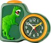 JACQUES FAREL Kinder-Wecker Jungen 3D Dinosaurier Grün Gelb Analog Quarz ohne...