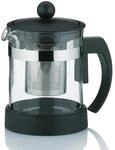 kela Teekanne Auron, Durchmesser 10,5 cm, 0,7 L, Glas, schwarz, hitzebest&auml;ndiges