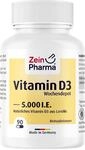 ZeinPharma Vitamin D3 5000 I.E. Kapseln hochdosiert- Vit D3, 2 Jahresvorrat...