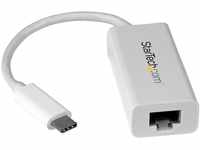 StarTech.com USB-C auf Gigabit Ethernet Adapter - Weiß - Thunderbolt 3 kompatibel -