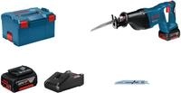 Bosch Professional GSA 18 V-LI Akku-S&auml;bels&auml;ge, 2x4,0 Ah Akku, 2 S&auml;gebl&auml;tter, 18