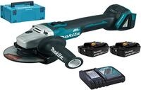 Makita DGA504RFJ Winkelschleifer 125 mm + 2 Akkus 18 V 3 Ah Li-Ion + Koffer Makpac,