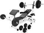 GORILLA SPORTS&reg; Hantelbank mit Gewichten, 40/70/100 kg, 170 cm Hantelstange |...