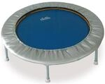 Trimilin Plus, Trampolin Unisex Erwachsene, Matte Blau, Med mit Klappbeinen