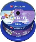 Verbatim DVD+R 4.7GB - 16-fache Brenngeschwindigkeit - DVD-Rohlinge - Bedruckbar -