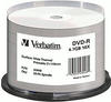 Verbatim DVD-R AZO 4.7GB 16X DL+ White Wide Thermal Printable Surface NO ID...