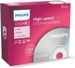 Philips DVD+R DoubleLayer 8.5GB 8x Rohlinge 5er Pack Jewelcase