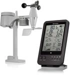 Bresser Wetterstation Funk mit Au&szlig;ensensor Wetter Center 5-in-1, Schwarz