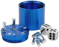 BestSaller 3005 'SUPER SIX' Aluminum, 36 Spielst&auml;bchen & 2 W&uuml;rfel, blau (1 St&uuml;ck)