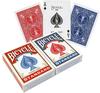 Bicycle 1001781 Kartendeck Standard 2er-Pack Rot & Blau Rommé-Karten, Pokerkarten,