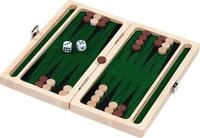 goki HS056 - Backgammon Spiel aus Holz, klassisches Brettspiel, inklusive