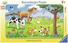 Ravensburger Kinderpuzzle - 06066 Knuffige Tierfreunde - Rahmenpuzzle für Kinder ab