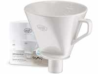 alfi AROMA PLUS, weiß, Kaffeefilter aus Porzellan, für Filterpapier Größe 4,