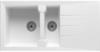respekta Spüle Granitverbundspüle Granitspüle Einbauspüle 100 x 50 cm weiß