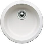 BLANCO RONDO | Granitsp&uuml;le aus SILGRANIT wei&szlig; | Einbauart: Einbau von Oben | f&uuml;r