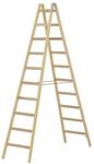 Hymer 7141020 Holz-Sprossenstehleiter, 2x10 Sprossen