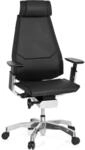 hjh OFFICE 652852 Profi B&uuml;rostuhl GENIDIA PRO Leder Schwarz Hochwertiger