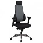 AMSTYLE B&uuml;rostuhl Qentin Stoff Schwarz Grau, Synchronmechanik |...