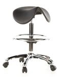 hjh OFFICE 665070 Arbeitshocker TOP Work 13 Hartschaum Schwarz Sattelhocker mit