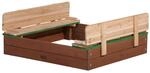 AXI Sandkasten Ella aus Holz mit Deckel | Sand Kasten mit Sitzbank & Abdeckung...