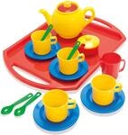 DANTOY - Tea Set on Tray - Pretend Play Tea Party for Children - 18 Pieces...